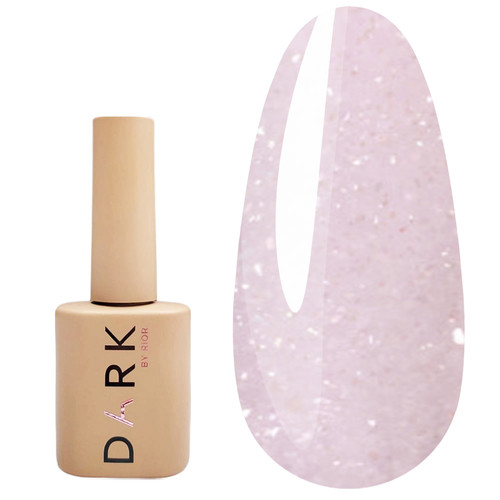 Top hybrydowy Dark Shine Top 9 mlecznoróżowy ze srebrnym połyskiem 10 ml - Фото №1