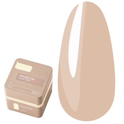 Zel budujący do przedłużania paznokci HEYLOVE Frame Gel Milk Tea z pompą 30 ml - Фото №1