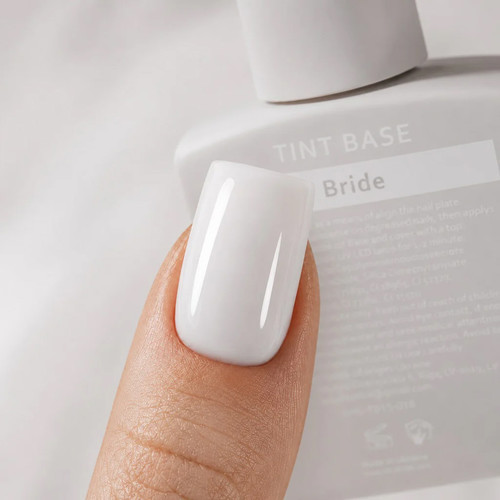 Baza hybrydowa HEYLOVE Tint base Nude Bride mlecznobiały 15 ml - Фото №5