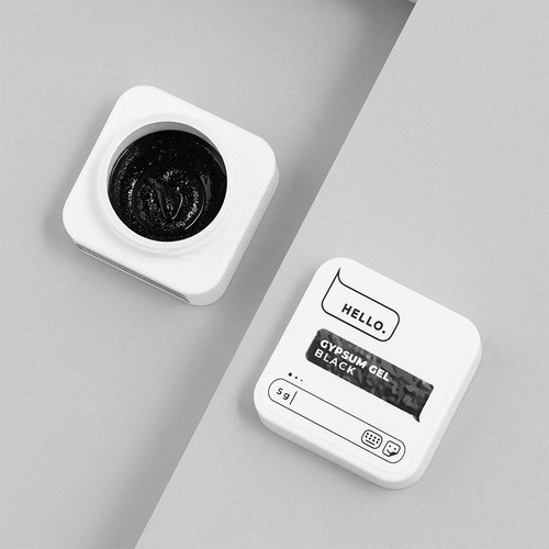 Zel do zdobień HEYLOVE Gypsum Gel Black 5 g - Фото №2