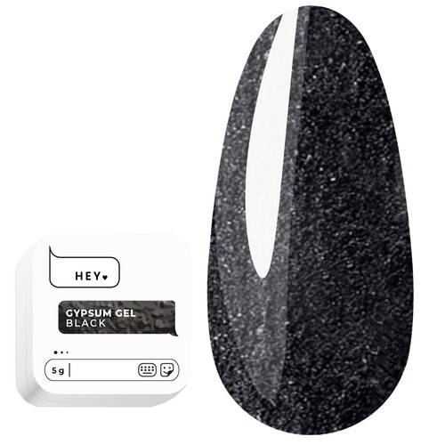 Zel do zdobień HEYLOVE Gypsum Gel Black 5 g - Фото №1