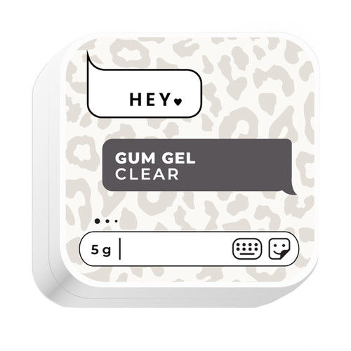 Zel gumowy do zdobień paznokci HEYLOVE Gum Gel Clear 5 g - Фото №1