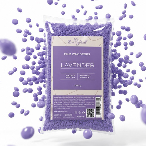 Wosk foliowy do depilacji Beautyhall Hot Film Wax Lavander w dropsach 1 kg - Фото №3
