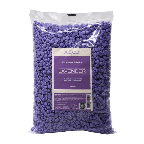 Wosk foliowy do depilacji Beautyhall Hot Film Wax Lavander w dropsach 1 kg - Фото №1