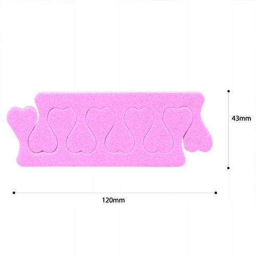 Separatory do pedicure JAAPEE serduszka rózowe 1 para - Фото №6