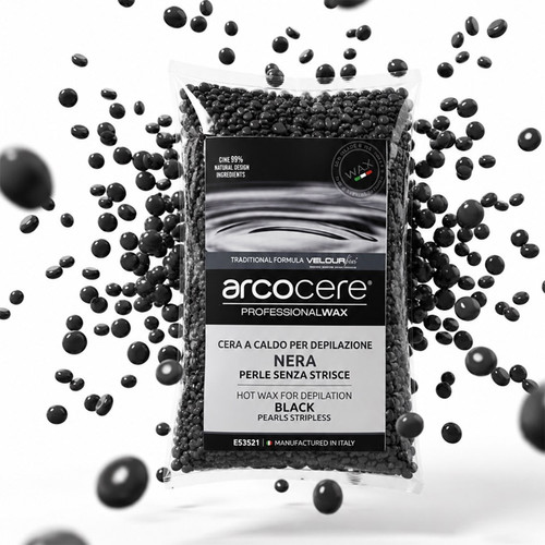 Wosk do depilacji Arcocere Velour Bio Black Hot Wax w dropsach 1000 g - Фото №3