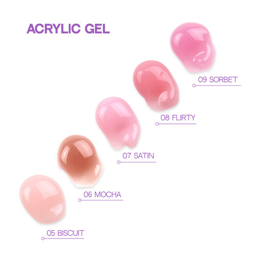Żel akrylowy do przedłużania paznokci TUFI profi 09 Sorbet 30 g (0329145) - Фото №4
