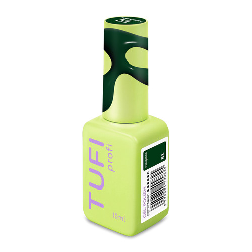 Gel polish TUFI profi DARKLINE 51 Evergreen Dark green 10 ml (0333577) - Фото №2