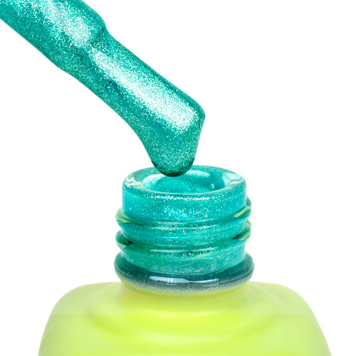 Gel polish TUFI profi NEON CAT EYE 53 Electric neon turquoise 10 ml (0334058) - Фото №5