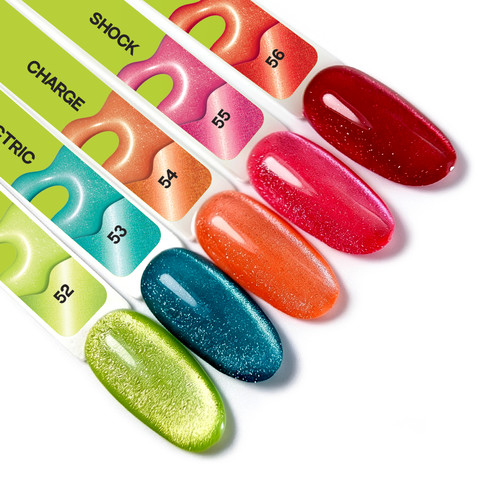 Gel polish TUFI Profi NEON CAT EYE 54 Charge neon orange 10 ml (0334059) - Фото №7