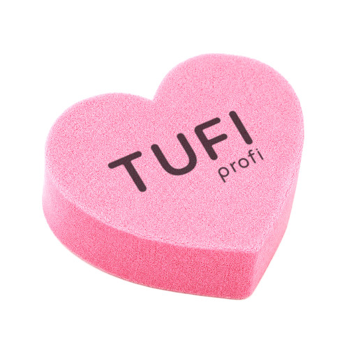 Polerka TUFI profi mini różowe serduszko gradacja 100/180 1 szt. (0334508) - Фото №1