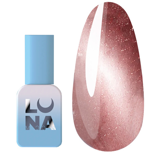 Lakier hybrydowy LUNA Magnetic Cat Eye 2 rubinowy z płatkami folii 8 ml (382-6384-1974) - Фото №1