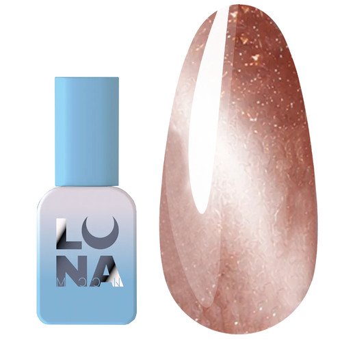 Lakier hybrydowy LUNA Magnetic Cat Eye 4 zakurzona róża z płatkami folii 8 ml (382-6386-1976) - Фото №1
