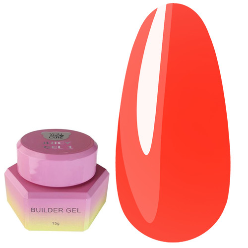 Zel budujący YOUARECUTE Juicy Gel 1 jasnoczerwony 15 ml (995-5866-1703) - Фото №1