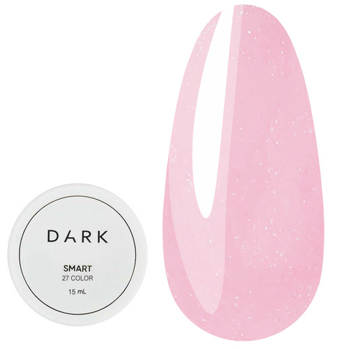 Żel przedłużający Dark Smart Builder gel 27 jasnoróżowy z połyskiem 15 ml - Фото №1