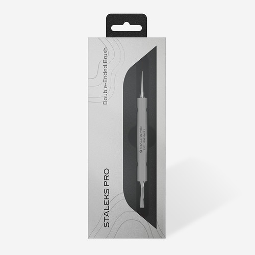 Pedzelek dwustronny Staleks Exclusive do zelu 11 mm / liner 12 mm (NBX-06/11) - Фото №4