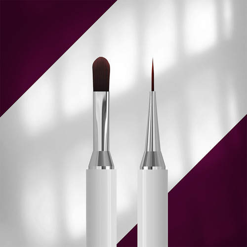Pedzelek dwustronny Staleks Exclusive do zelu 11 mm / liner 12 mm (NBX-06/11) - Фото №2