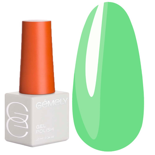 Lakier hybrydowy GEMELY Max color 037 soczysty sałatowo-zielony 10 ml (7704611) - Фото №1