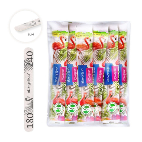 SALE Aba Group SAFE PACKAGE Пилочка для ногтей PROSTY 180/240 SLIM - FLAMING, 1 шт - Фото №2