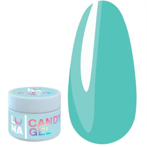 SALE Гель для наращивания ногтей LUNA Candy Gel №23 бирюзовый 15 мл - Фото №1