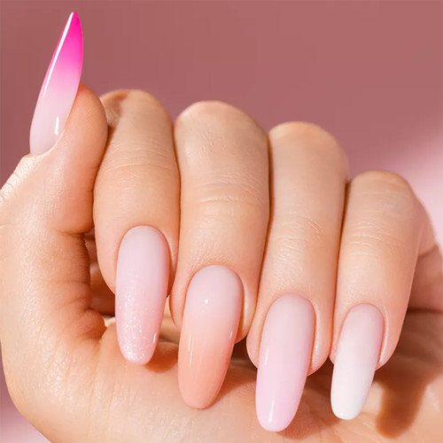 Gel manicure Victoria Vynn BOOMY OMBRE Gel UV/LED shimmer nude - Фото №3