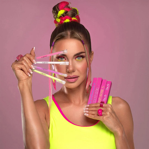 Długopis żelowy do geometrii brwi Pimp My Brows różowy - Фото №2