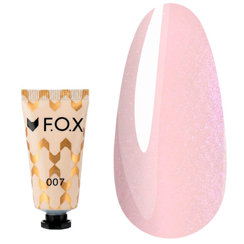Акригель для ногтей F.O.X Poly Gel Nano 007 нюд с шиммером 15 мл - Фото №1