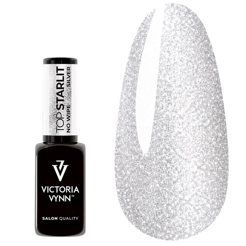 Top hybrydowy Victoria Vynn Starlit Silver No Wipe 8 ml - Фото №1