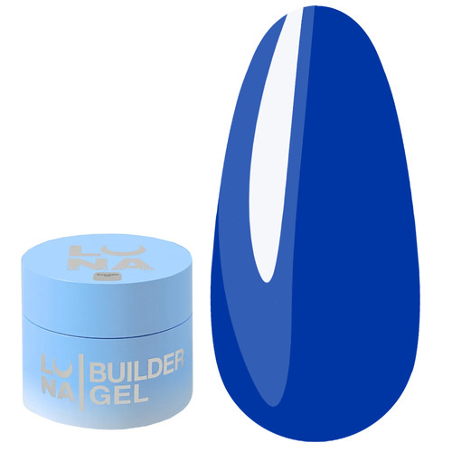 Gel for nail extensions LUNA Glass Builder Gel 1 blue stained glass 15 ml (373-6374-1981) - Фото №1