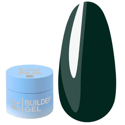 Gel for nail extensions LUNA Glass Builder Gel 2 green stained glass 15 ml (373-6375-1982) - Фото №1