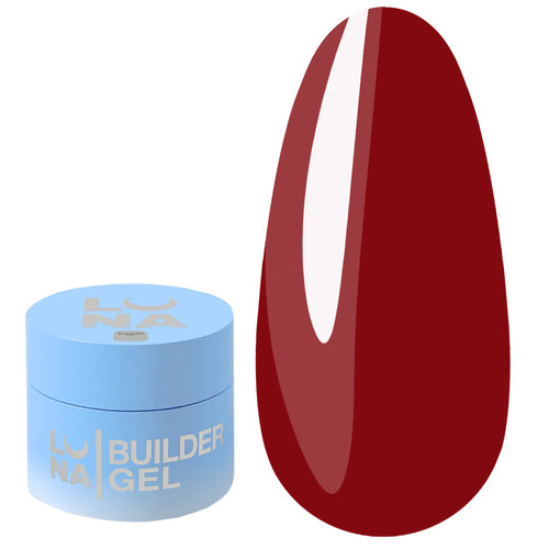 Gel for nail extensions LUNA Glass Builder Gel 7 red stained glass 15 ml (373-6380-1987) - Фото №1