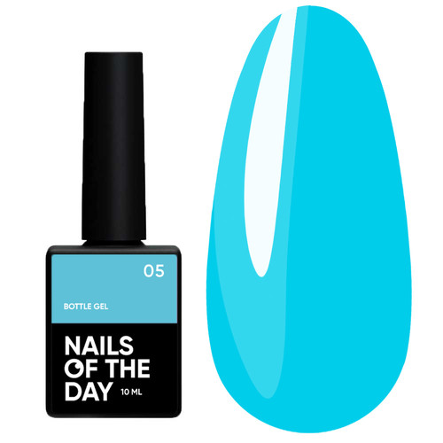 SALE Гель NAILSOFTHEDAY Bottle gel 05 голубой, 10 мл - Фото №1