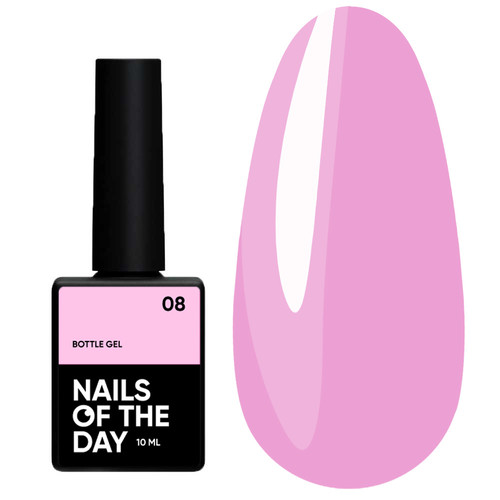 SALE Гель NAILSOFTHEDAY Bottle gel 08 розовый, 10 мл - Фото №1