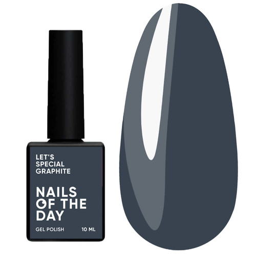 SALE Гель-лак NAILSOFTHEDAY Let's special graphite, 10 мл - Фото №1