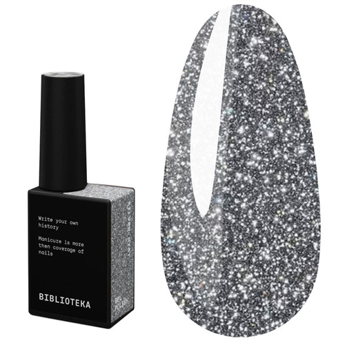 Lakier hybrydowy BIBLIOTEKA FLASH SPARK INSIDE 02 Silver mist szaro-srebrny10 ml - Фото №1