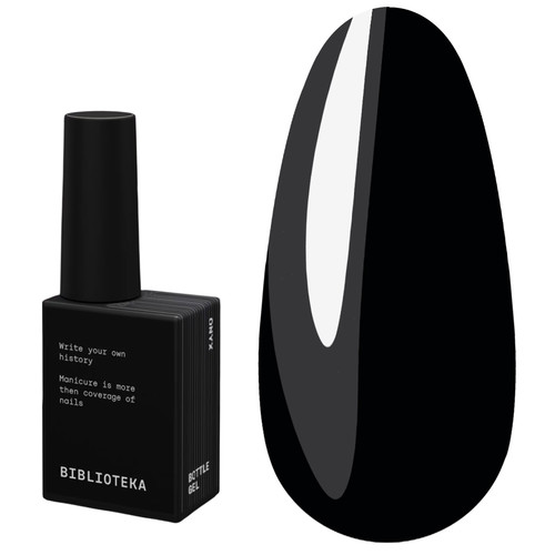 Żel budujący BIBLIOTEKA Bottle gel 01 Onyx czarny 10 ml - Фото №1
