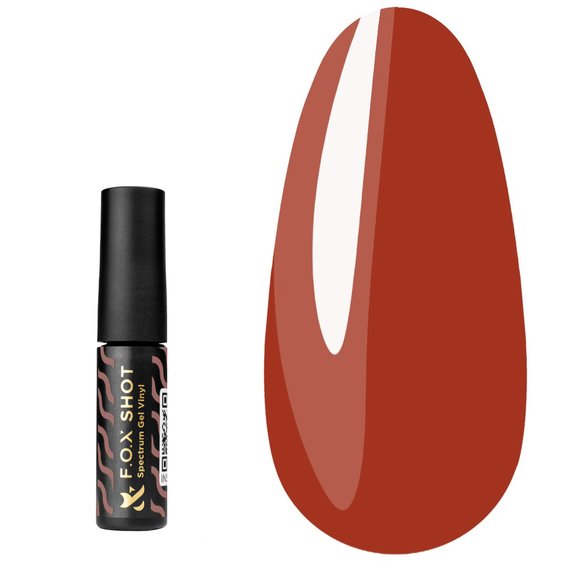 Гель-лак F.O.X SHOT Spectrum Gel Vinyl 034 темно-терракотовый 5 г - Фото №1