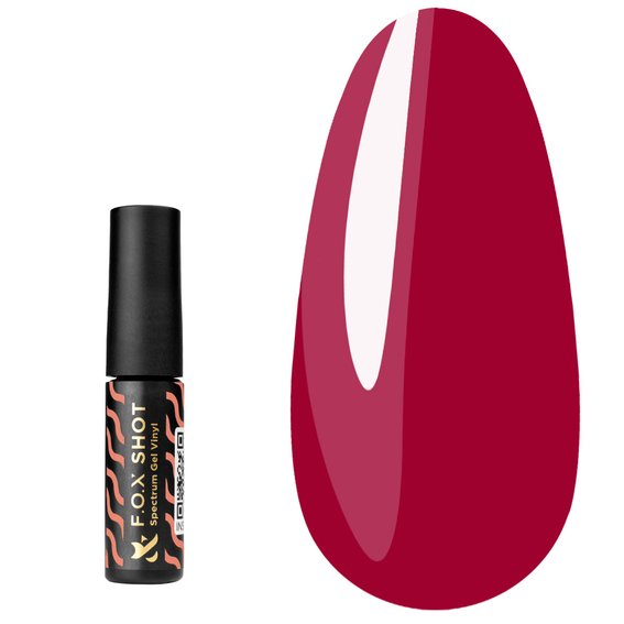 Lakier hybrydowy Lakier hybrydowy FOX SHOT Spectrum Gel Vinyl 075 wiśnia 5 g - Фото №1