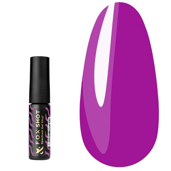 Гель-лак F.O.X SHOT Spectrum Gel Vinyl 078 пурпурно-розовый 5 г - Фото №1