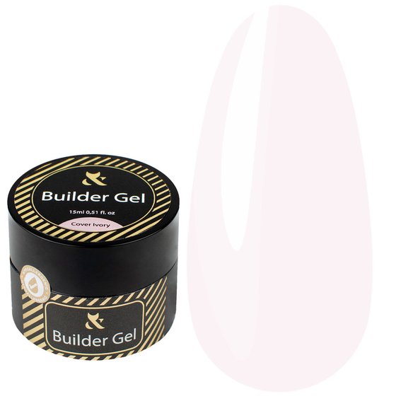 F.O.X Builder gel Cover Ivory молочно-розовый 15 мл - Фото №1