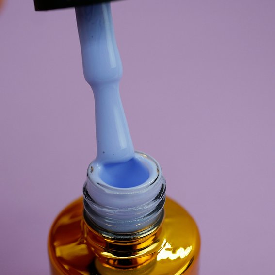 Гель лак F.O.X Spectrum gold 100 эмаль небесно голубой 7 мл - Фото №3