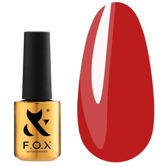 Lakier hybrydowy FOX Spectrum złoty 115 czerwono-pomarańczowy 7 ml - Фото №1