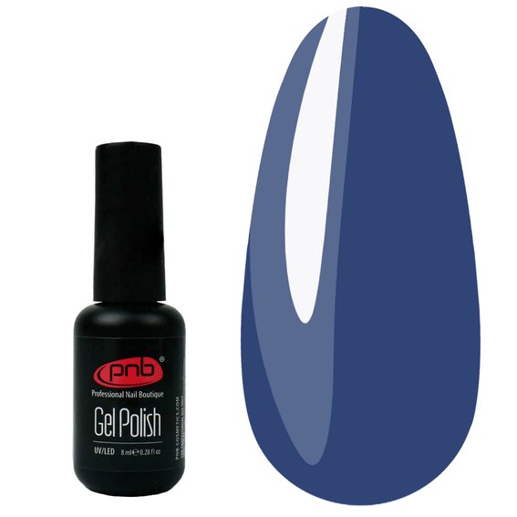 Gel polish PNB №176 - deep dark blue, 8 ml
