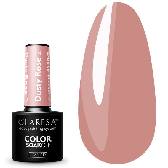 Lakier hybrydowy Claresa DUSTY POSE 2 zakurzony róż, 5 ml