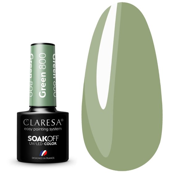 Лак гибридный Claresa GREEN 800, 5г