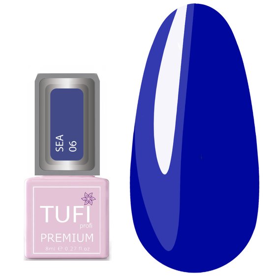 Гель-лак TUFI profi PREMIUM Sea 06 королевский синий 8мл (0102610) - Фото №1