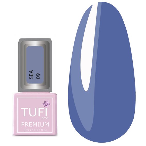 Gel polish TUFI profi  PREMIUM Sea 09 Cornflower 8ml (0102613) - Фото №1