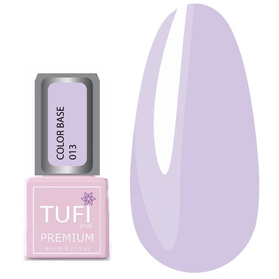 Цветная база TUFI profi PREMIUM Color Base 013 полупрозрачная сирень 8 мл (0103860) - Фото №1