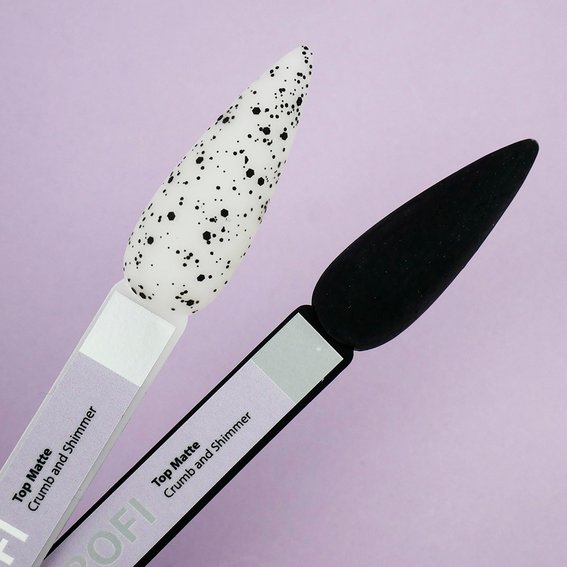 Top hybrydowy TUFI profi PREMIUM Crumb and Shimmer Matte z połyskiem i drobinkami 8ml (0125761) - Фото №4