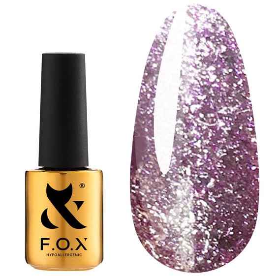 Gel Polish FOX Brilliance No. 15 - light purple with sparkles, 7 ml - Фото №1